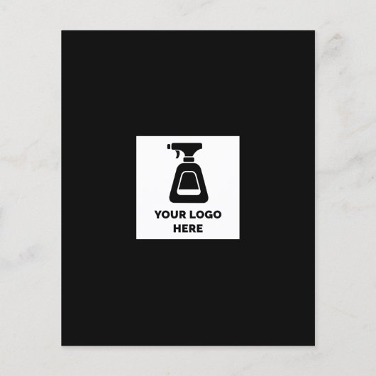 クリーニングサービスのロゴを黒に追加 チラシ (裏面)