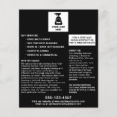 クリーニングサービスのロゴを黒に追加 チラシ (正面)