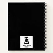 クリーニングサービスのロゴを黒に追加 ノートブック (裏面)