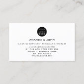 クリーニングサービスの削除ストレージカスタムロゴ 名刺 (裏面)