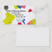 クリーニングサービスの名刺テンプレート 名刺 (正面/裏面)