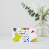 クリーニングサービスの名刺テンプレート 名刺 (スタンド正面)