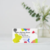 クリーニングサービスの名刺テンプレート 名刺 (スタンド正面)