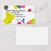 クリーニングサービスの名刺テンプレート 名刺 (正面/裏面)