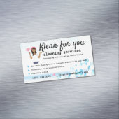 クリーニングサービスの泡白いタイル マグネット名刺 (インサイチュ)