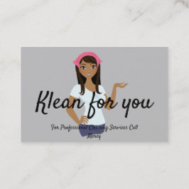 クリーニングサービスの薄い灰色の背景 名刺