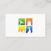 クリーニングサービスアイコンの正方形 名刺 (裏面)