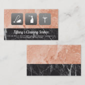 クリーニングサービスアイコン | メイド大理石カラーブロック 名刺 (正面/裏面)