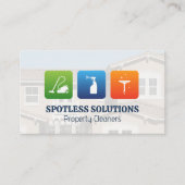 クリーニングサービスアイコン | レジデンス 名刺 (正面)