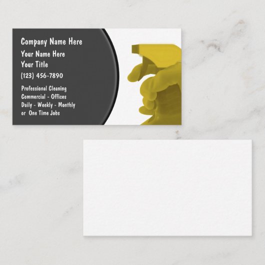 クリーニングサービスクール名刺 名刺 (正面/裏面)