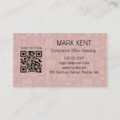 クリーニングサービススキャンでブッシュピンクを接続 名刺 (裏面)