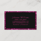 クリーニングサービススプレーボトルフローラグリッター 名刺 (裏面)