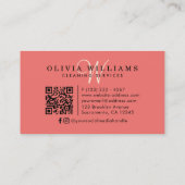 クリーニングサービススプレーボトルフローラ 名刺 (裏面)