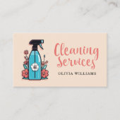 クリーニングサービススプレーボトルフローラ 名刺 (正面)