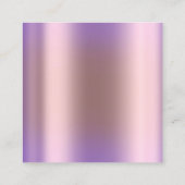 クリーニングサービスハウスキーパーバラパープル スクエア名刺 (裏面)