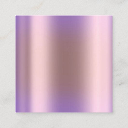 クリーニングサービスハウスキーパーバラパープル スクエア名刺 (裏面)