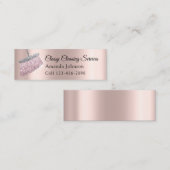 クリーニングサービスハウスキーパーバラ金ゴールドグリッター スキニー名刺 (正面/裏面)