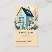 クリーニングサービスハウスキーピングフローライエローシック 名刺 (正面)