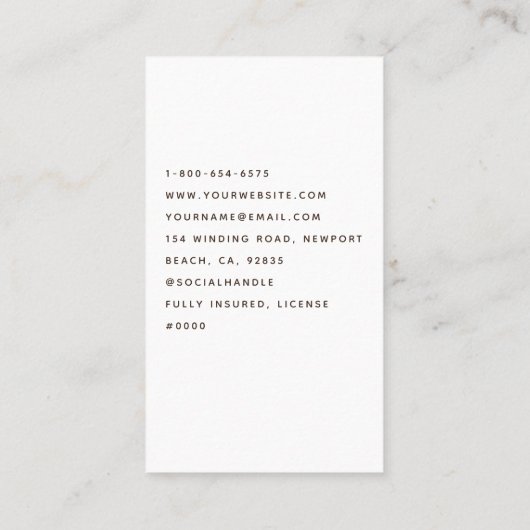 クリーニングサービスハウスキーピングレトロカワイホーム 名刺 (裏面)