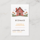 クリーニングサービスハウスキーピングレトロカワイホーム 名刺 (正面)