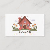 クリーニングサービスハウスキーピングレトロキュートハウス 名刺 (正面)