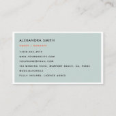 クリーニングサービスハウスキーピングレトロシッククラシー 名刺 (裏面)