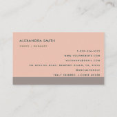 クリーニングサービスハウスキーピングレトロピンククラシー 名刺 (裏面)