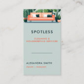 クリーニングサービスハウスキーピングレトロプロフェッショナル 名刺 (正面)