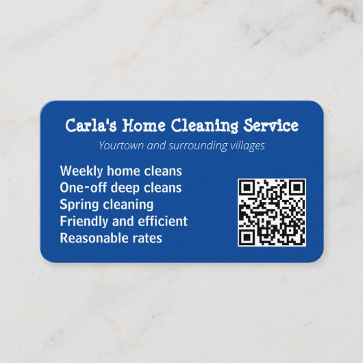 クリーニングサービスハウスクリーナーメイドハウスキーピング 名刺 (正面)