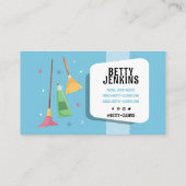 クリーニングサービスハウスクリーナーレトロ 名刺 (裏面)