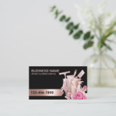 クリーニングサービスバラ金ゴールドモダンフローラ 名刺 (スタンド正面)