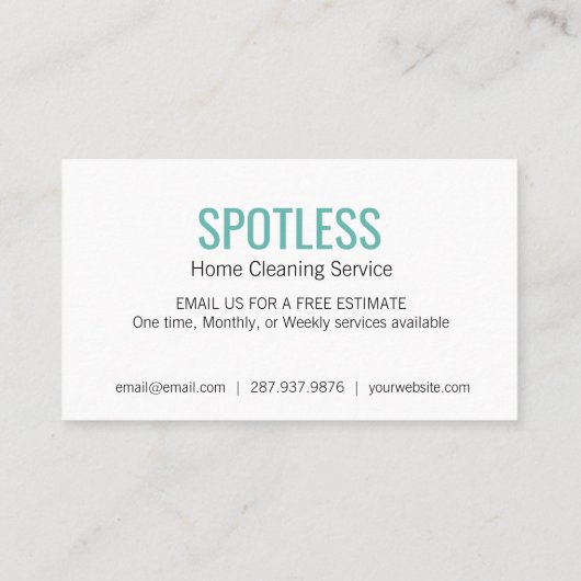 クリーニングサービスパターン名刺 名刺 (裏面)