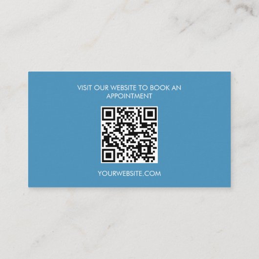 クリーニングサービスフォカスタムームのロゴQRコードバス 名刺 (裏面)