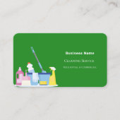 クリーニングサービスフォレストのグリーンフォトQRコード 名刺 (正面)