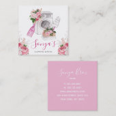 クリーニングサービスフローラ水色 スクエア名刺 (正面/裏面)