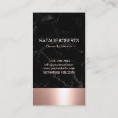 クリーニングサービスブラックマーブルバラ金ゴールドメイド 名刺 (裏面)