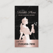 クリーニングサービスブラックマーブルバラ金ゴールドメイド 名刺 (正面)