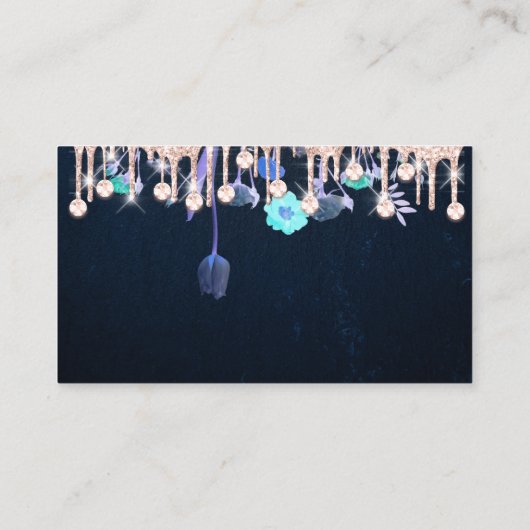 クリーニングサービスブルーメイドドリップQRフローラ 名刺 (裏面)