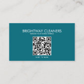 クリーニングサービスプロフェッショナルブルーブルーブルーブルーブルールームQR 名刺 (裏面)