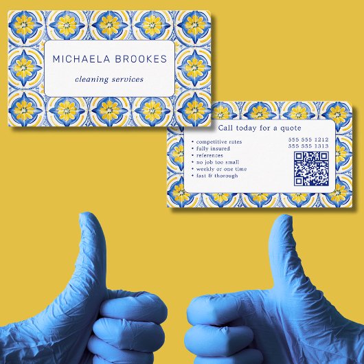 クリーニングサービスプロフェッショナルQRコード 名刺