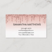 クリーニングサービスホームビジネス ローズゴールド ドリップス 名刺 (裏面)