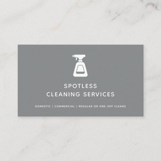 クリーニングサービスメイドグレースプレーボトル 名刺 (正面)