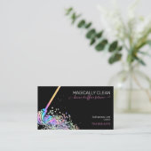 クリーニングサービスメイドハウス&オフィスグリッター 名刺 (スタンド正面)