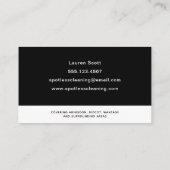 クリーニングサービスメイドブラックスプレーボトル 名刺 (裏面)