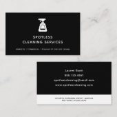 クリーニングサービスメイドブラックスプレーボトル 名刺 (正面/裏面)