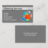 クリーニングサービスモダンのシンプルデザイン 名刺 (正面/裏面)