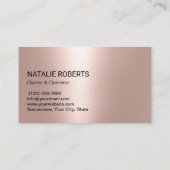 クリーニングサービスモダンバラ金ゴールドスプレークリーナー 名刺 (裏面)