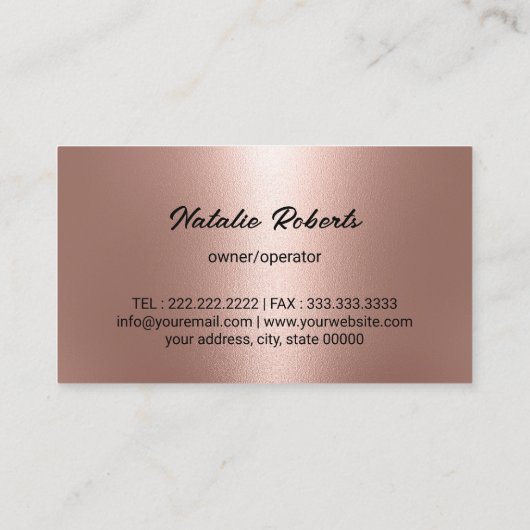 クリーニングサービスモダンバラ金ゴールドハウスキーピング 名刺 (裏面)