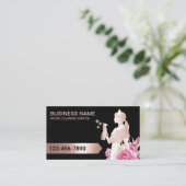 クリーニングサービスモダンバラ金ゴールドメイドフローラ 名刺 (スタンド正面)