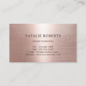 クリーニングサービスモダンバラ金ゴールドメイド 名刺 (裏面)